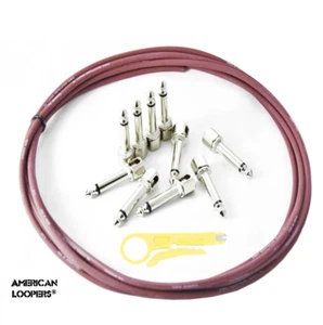 Evidence Audio SIS Solderless Patch Cable Kit 30 Plugs 25 ft Monorail Red New - Picture 1 of 1