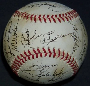 1980 Yankees Reggie Jackson Goose Gossage Elston Howard Team Signed Baseball JSA - Picture 1 of 7