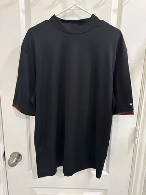 Camisa masculina wedge preta tamanho médio manga curta - Imagem 1 de 4