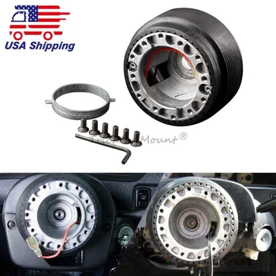 Aluminum Black Racing Steering Wheel Hub Adapter Boss Kit For Mazda 626 78-1992 - Imagem 1 de 4