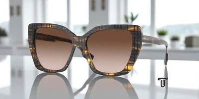 Gafas de sol para mujer BURBERRY BE4366 398113 Tamsin a cuadros a rayas marrón grado 55 mm Foto 1 de 4