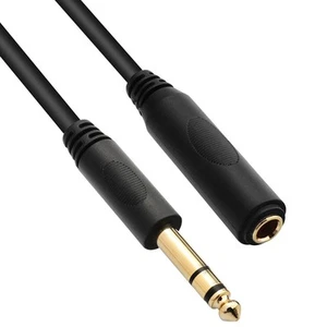 Cable de extensión 1/4 20 pies, cable de extensión de auriculares cuarto de pulgada TRS macho a... - Imagen 1 de 7