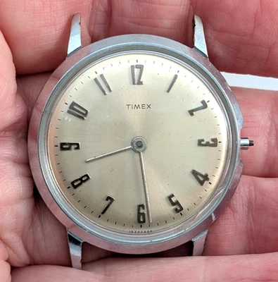 1968 TIMEX Mercury 1030 2468 Vintage 33mm Mechanical Watch Movement PARTS REPAIR - image 1 of 4
