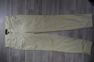 Pompöös Stoffhose hellgelb / weiß Damen Blume Größe 38 Straß - Bild 1 von 4