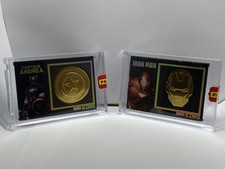 Card Marvel Black Gold Icons Collection CAPITAN AMERICA e IRON MAN