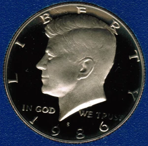 1986 S Proof Kennedy Half Dollar CP2025 - Picture 1 of 1