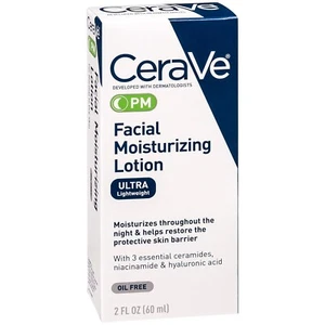 CeraVe PM Facial Moisturizing Lotion Ultra Lightweight Oil Free 2 Fl Oz (60 ml ) - Picture 1 of 1