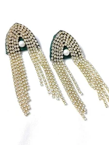 Beautiful Hand Made Fabric Earrings In Green Color Fashionable JEWELRY Available - Picture 1 of 3