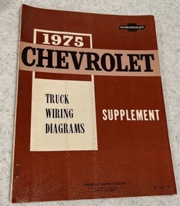 Vintage 1975 Chevy GMC Truck Wiring Diagrams Supplement & Foldout Diagrams - Bild 1 von 3