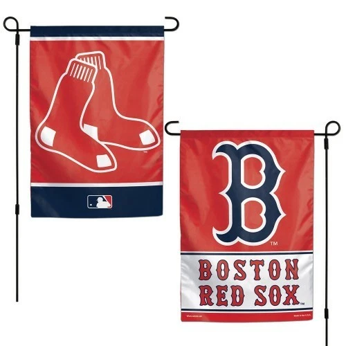 BOSTON RED SOX 2 SIDED GARDEN FLAG 12"X18" YARD BANNER OUTDOOR RATED  - Image 1 of 1