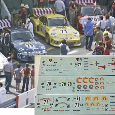 abziehbilder set 3 1/43 porsche 935 le Mans 1979 Hawaian Tropic 70 71 72 - Immagine 1 di 4