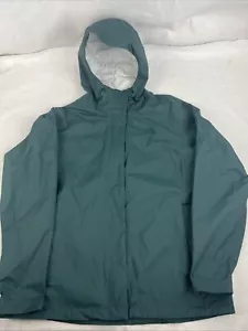 Giacca a vento impermeabile con cappuccio North Face Dryvent antipioggia donna XL verde - Foto 1 di 13