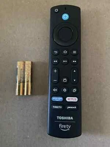 Genuine Toshiba fire tv Remote Control Prime-Netflix-Directv-peacock + batteries - Picture 1 of 1