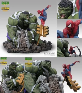 Sideshow Hulk vs Spiderman Diorama Exclusive Marvel Rare Only 500 Worldwide - Imagen 1 de 24