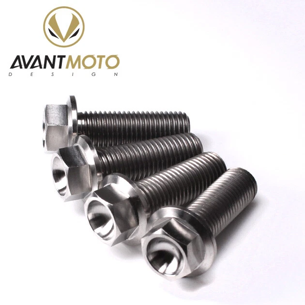 Titanium Front Brake Side Mount Caliper Bolts M10(1.25)X30mm Hex Head Polished - Image 1 of 1