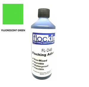 Flocking Flock Glue Fluorescent Green Adhesive 4-5 SQM plus coverage FL-248 - Picture 1 of 12