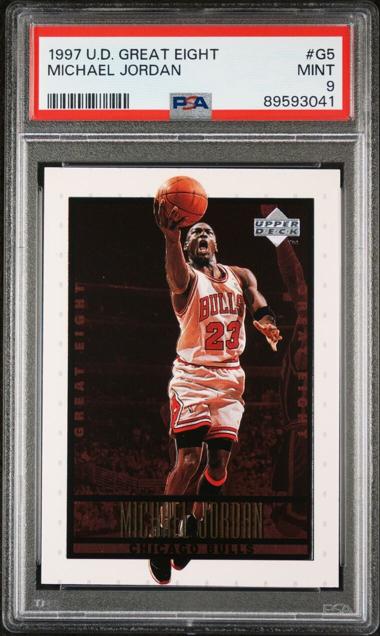 Michael Jordan 1997 Upper Deck #G5 Great Eight /800 Price Guide 