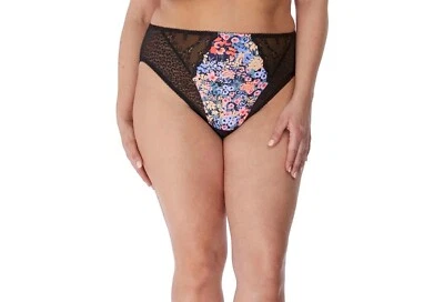 Braguitas Brasileñas Elomi Lucie Talla 2XL XXL 16 18 Negras Florales 4495 Nuevas Foto 1 de 4