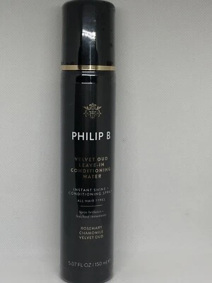 Philip B Velvet OUD agua acondicionadora sin enjuague 5,7 fl oz/150 ml NUEVA/SELLADA Foto 1 de 4