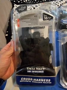 Uncle Mikes Law Enforcement Cross Harness Horizontal Shoulder Holster Size 16 - Picture 1 of 6