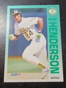 1992 Fleer Baseball #258 Rickey Henderson *BUY 2 GET 1 FREE*