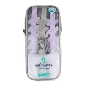 Conair Heatless Z-Shaped ZigZag Foam Hair Rollers, Assorted Colors, 6-Pieces - Picture 1 of 4