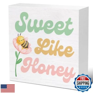 Spring Summer Decor - Spring Decorations - Sweet Like Honey Wooden Decorative - Picture 1 of 5