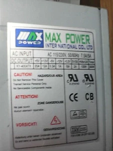 MAX POWER  300W COMPUTER Power Supply AC115/230V,50/60Hz 7.5A/5A - Picture 1 of 5
