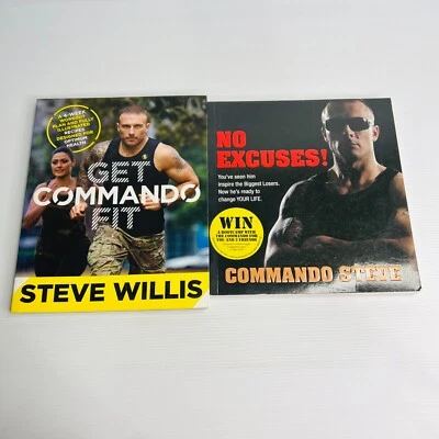 Get Commando Fit Cookbook No Excuses by Steve Willis Paperback Books x 2 Lot - image 1 of 4