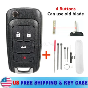 For Buick Chevrolet GMC Key Fob Shell 4Btn + Flip Blade Fixing Pin Removal Tool - Foto 1 di 13