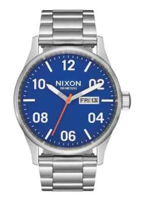 Reloj unisex Nixon Sentry acero inoxidable 42 mm esfera azul A356-5211 Foto 1 de 4