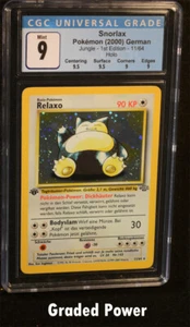 Pokemon Jungle 1a Edición Alemán Snorlax CGC 9 Quad++ Holo ALEMÁN (8079) 11/64 - Imagen 1 de 2