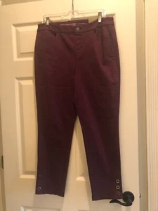 NWT CHICO'S ROYAL BORDEAUX GIRLFRIEND SLIM LEG ANKLE STRETCH JEANS ~ 1.5 (10) - Picture 1 of 11