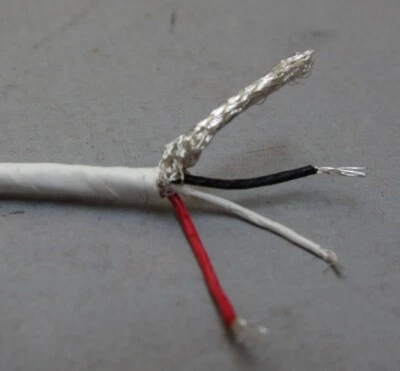 10 feet Shielded Silver Plated Copper PTFE (Teflon) Wire 3 Twisted 26 AWG Wires - Image 1 of 3