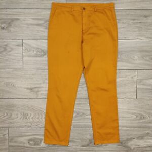 Fred Perry Men's W36 L32 Chinos Trousers Jeans Burnt Orange Amber Excellent