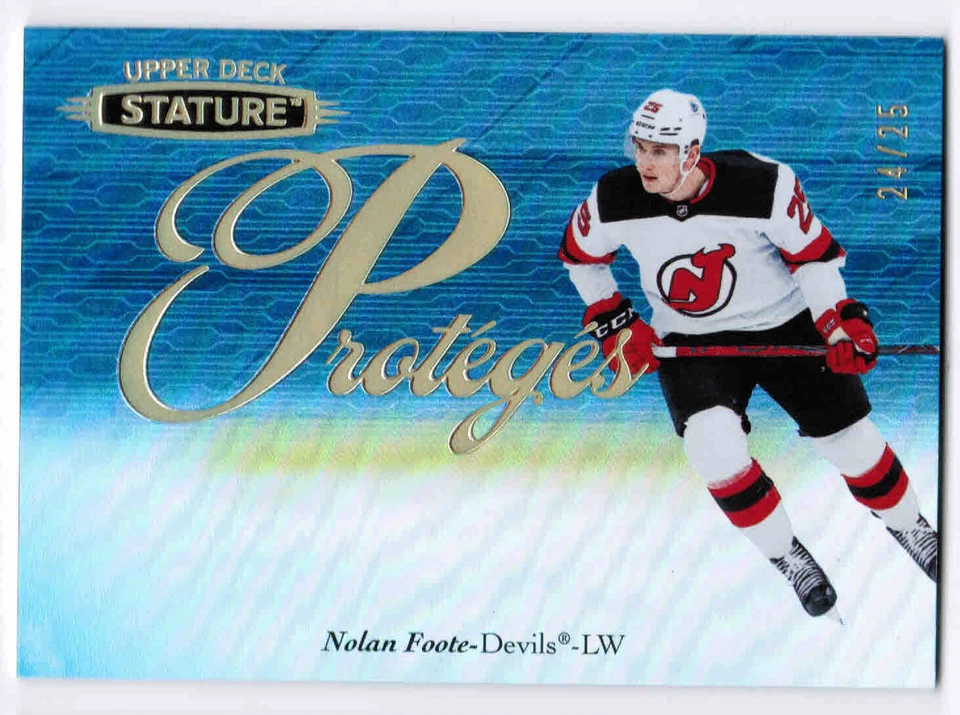 20/21 2020 UD UPPER DECK STATURE NOLAN FOOTE P-50 PROTEGES BLUE /25 NJ DEVILS - Image 1 of 1