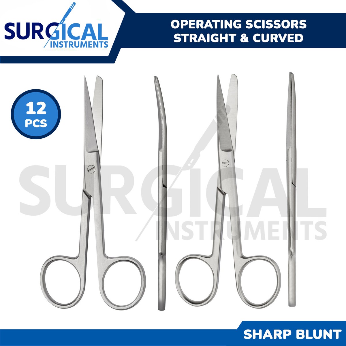 6 Assortiti Forbici Operativo 6.5" SH/SH SH/BL/BL CURVO BL - Foto 3