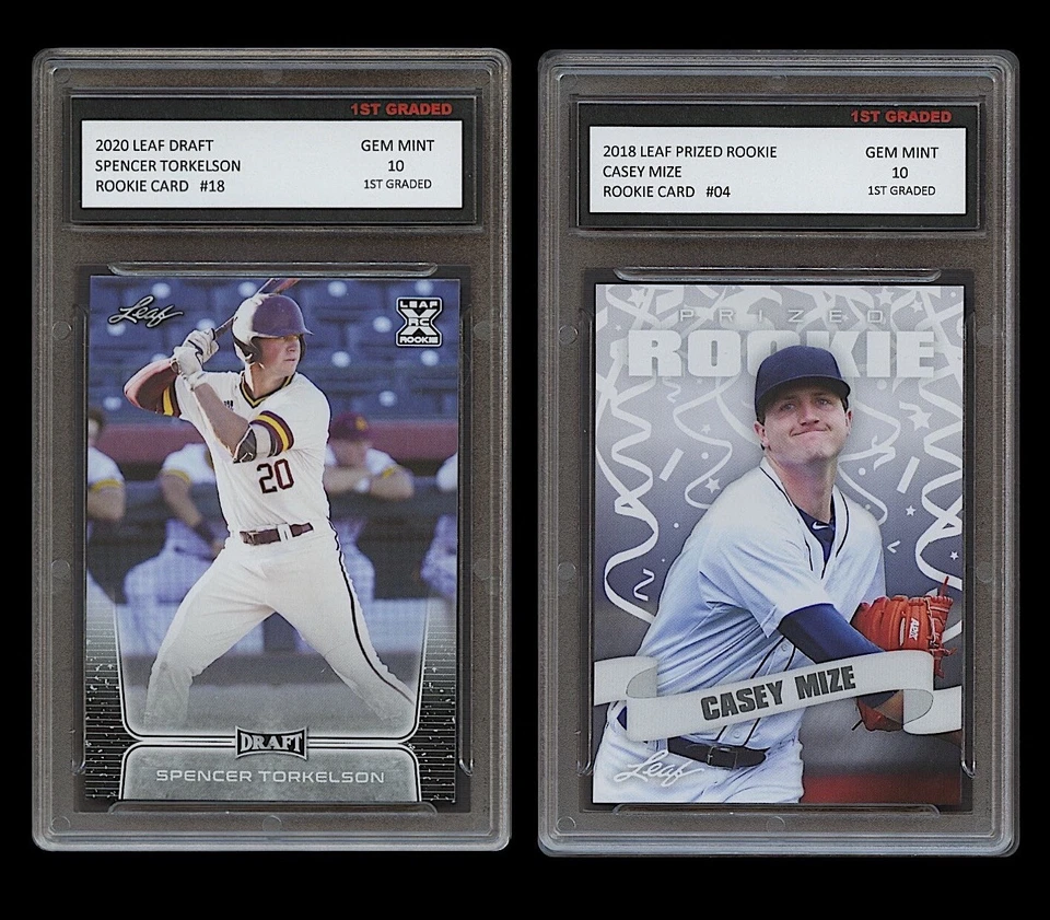 Spencer Torkelson & Casey Mize Leaf 1st Graded 10 Rookie Card Detroit Tigers - Image 1 of 1