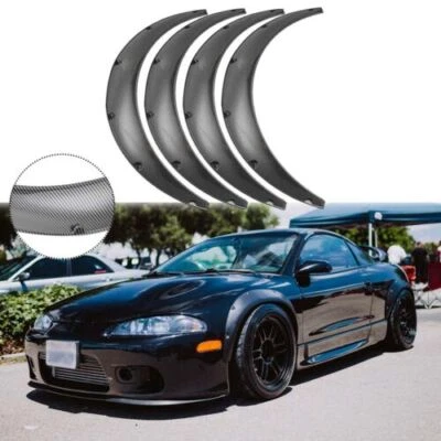 4.5" Fender Flares Wheel Arches Extra Body Fits 06-21 Dodge Challenger SRT Fiber Foto 1 de 4