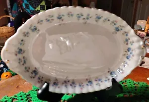Royal Albert Bone China "Memory Lane"8.5 Inch Handled Oval Dish/Gold Trim UK - Picture 1 of 7
