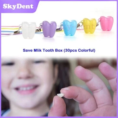 30 pcs Milk Teeth Box Plastic Save Tooth Storage Box Keepsake Organizer For Kids - Image 1 of 4