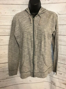 Hanes Women’s Gray Marled Drawstring Cotton Blend Full Zip Hoodie Size S - Picture 1 of 6