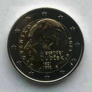 Eslovaquia - Moneda conmemorativa de 2 euros 2021 - Alexander Dubcek 100 - Imagen 1 de 1