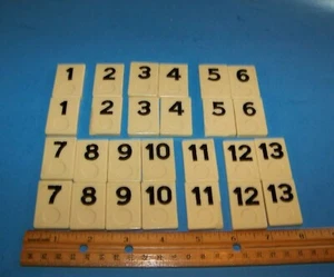 Rummikub Tiles (Black) Vintage Tiles - Picture 1 of 4