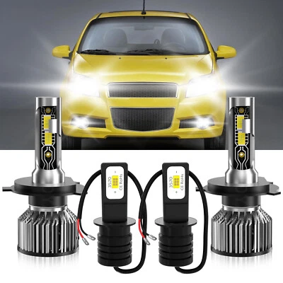 For Chevrolet Aveo5 2009-2011 Front LED Headlight High/Low Fog Light Bulb White - Image 1 of 4