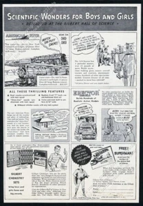 1948 Superman arte Gilbert Salón de la Ciencia cómic oferta anuncio impreso vintage - Imagen 1 de 7