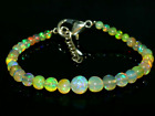 AAA+ Fire Opal Rondelle Balls Bracelet 3.5To6.5MM Natural Ethiopian Gemstone #11