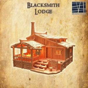 Blacksmith Lodge | D&D TTRPG Playable 3D Printed Building | MiniatureLand - Picture 1 of 11