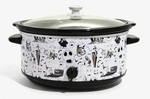 Olla de cocción lenta de 7 cuartos de galón blanca/negra nueva en caja Disney Pesadilla antes de Navidad - Imagen 1 de 4