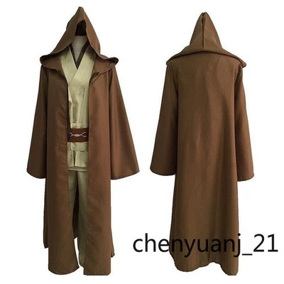 Star Wars ObiWan Kenobi Jedi Knight Master Cloak Costume Outfit Adult Halloween  - Image 1 of 4